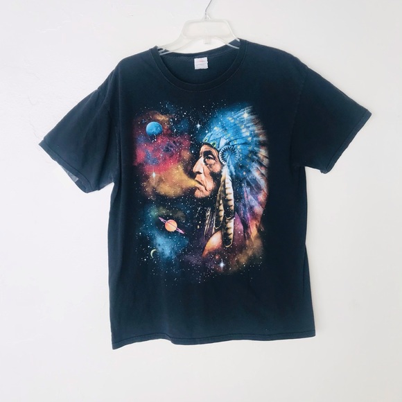 Vintage Native American Face Oversize Graphic Tee - Picture 2 of 6